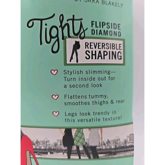 Love Your Assets SPANX Tights Flipside Diamond Shaper Black NEW 1105 Size 3 - Picture 4 of 4